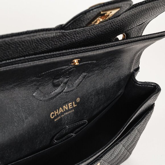Chanel Small Black Caviar Classic Double Flap Bag - Picture 13 of 16